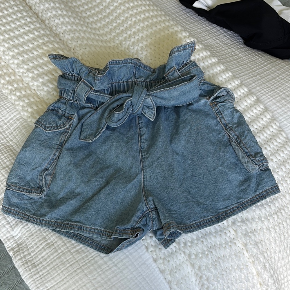Denim Women's Shorts with Belt